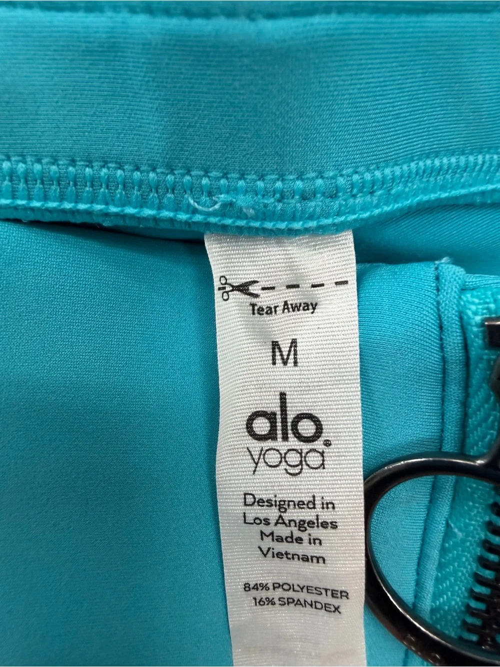 Alo Yoga Zip-Up Legging Aqua Blue